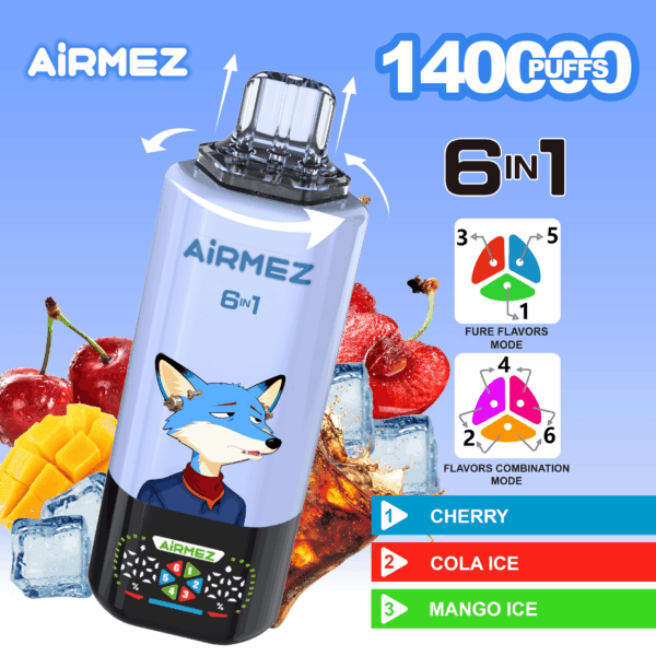 Airmez FOX 6 IN 1 140K Cherry/Cola Ice/Mango Ice