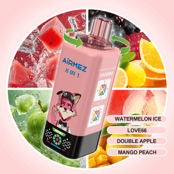 Airmez FOX 8 IN 1 160K Watermelon Ice/Love66/Double Apple/Mango Peach