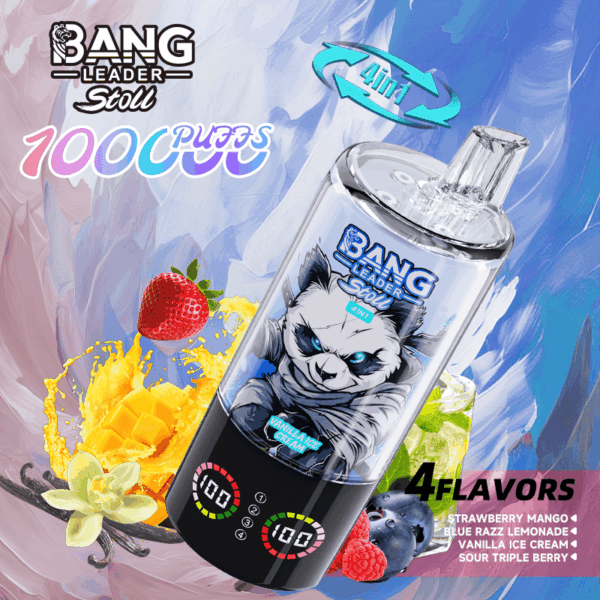 Bang Leader 100k Strawberry Mango/Blue Razz Lemonade/Vanilla Ice Cream/Sour Triple Berry