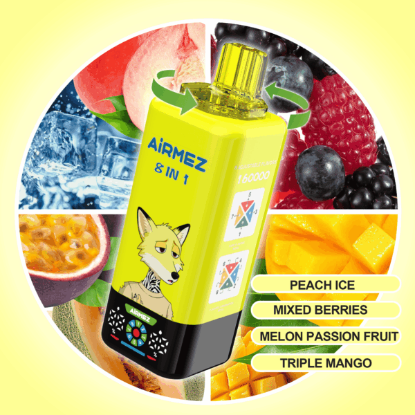 Airmez FOX 8 IN 1 160K Peach Ice/Mixed Berries/Melon Passion Fruit/Triple Mango
