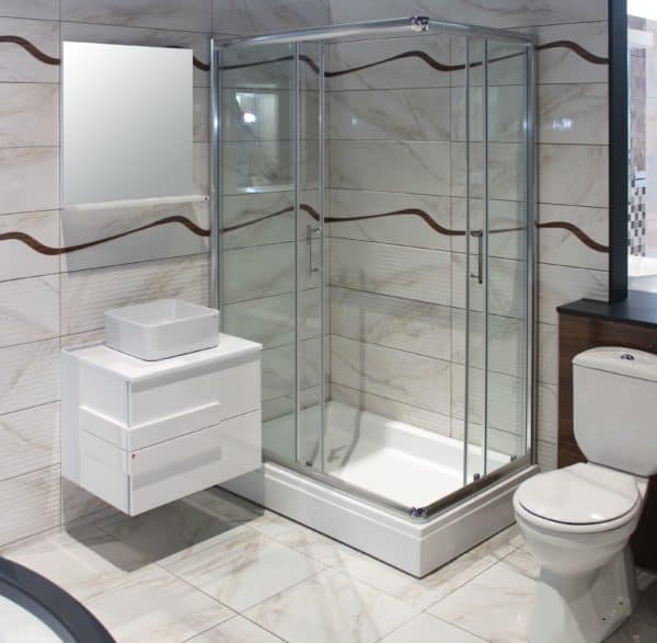 Alternative view of TUŠ KABINA FEDORA 120X80 KROM - PROZIRNA/HEM.MAT