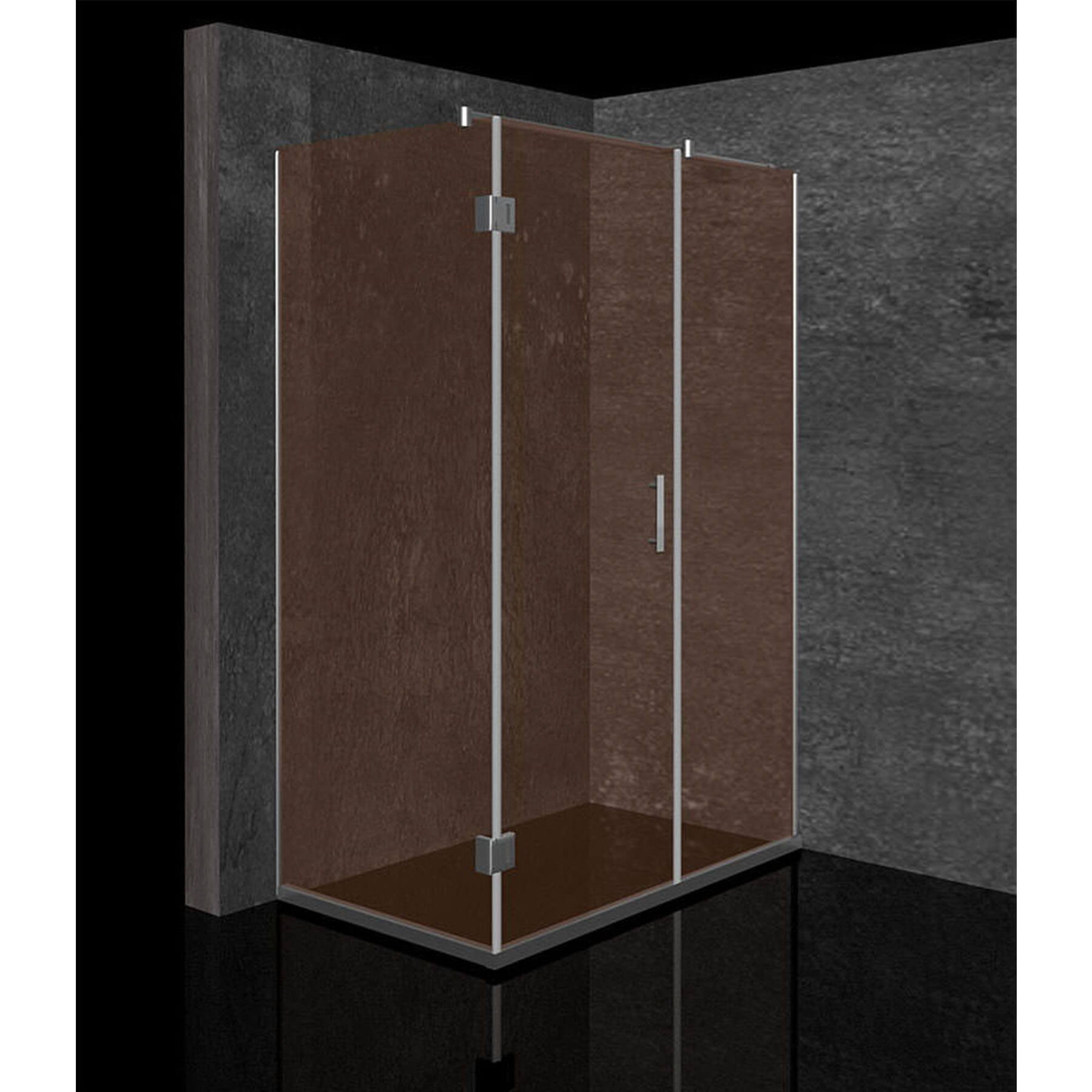 TUŠ KABINA BRONZA 120X80 KROM/BRONZA