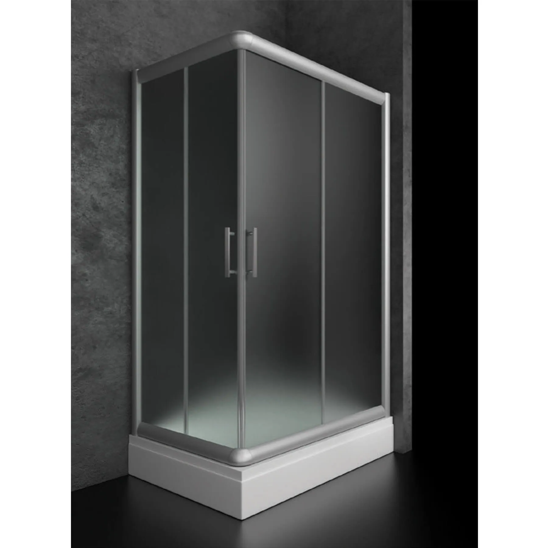 TUŠ KABINA FEDORA 120X80 KROM - PROZIRNA/HEM.MAT