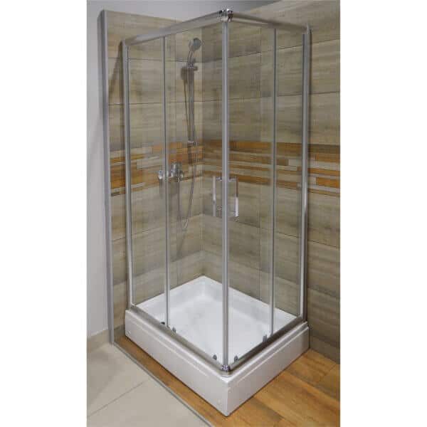 Alternative view of TUŠ KABINA KROS 100X80 – KROM/PROZIRNA