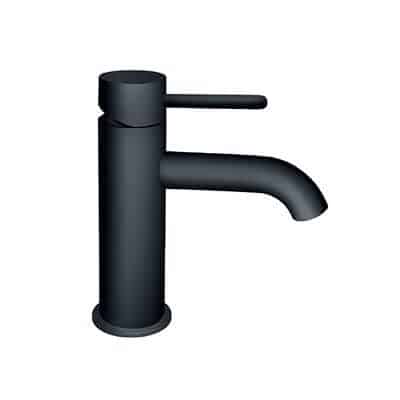 Crna miješalica za umivaonik
