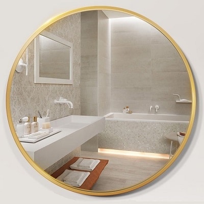 JANNT OGLEDALO FI 600, ZLATNI OKVIR, DEBLJINA 5MM - OKRUGLO  61-J-R001-G