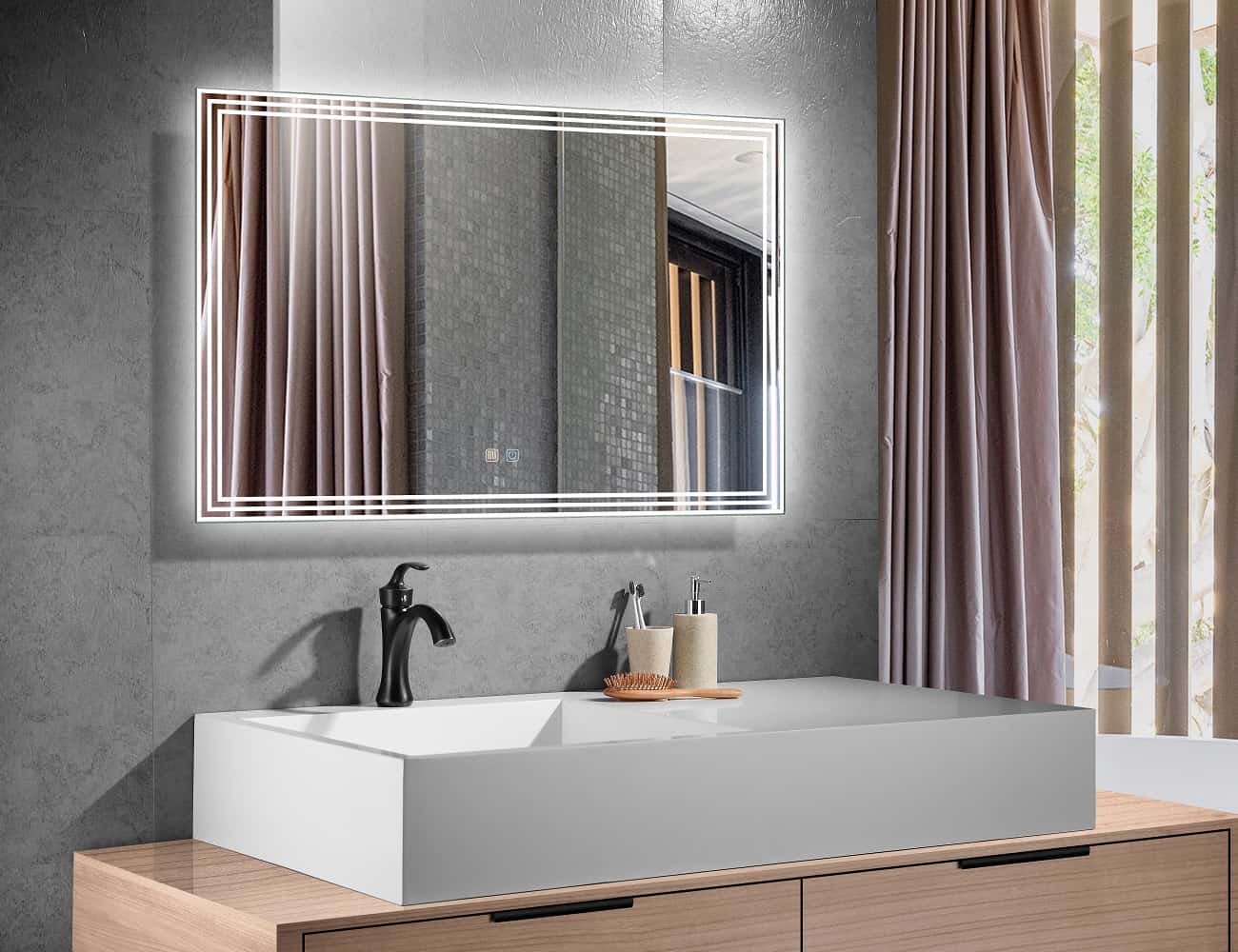 JANNT OGLEDALO 60x80, LED-TOUCH & FOG FREE SENSOR - HORIZONTALNO 61-J-F-CK205 - Slika 2