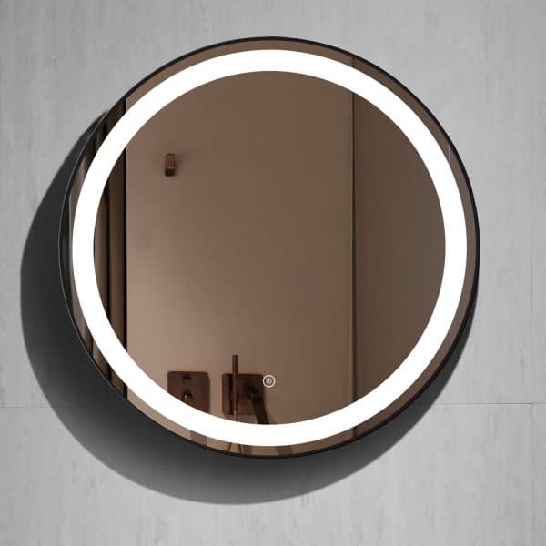 JANNT OGLEDALO FI 60, LED-TOUCH SENSOR, DEBLJINA 5MM - OKRUGLO - CRNI OKVIR 61-J-CK210