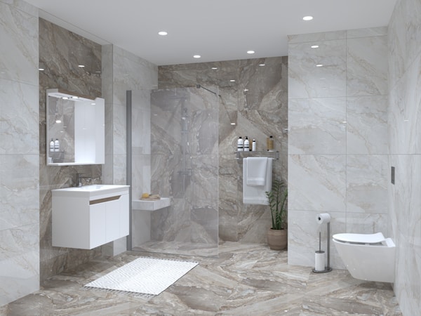 Alternative view of GRAVEL NATURAL GLOSSY 60×60