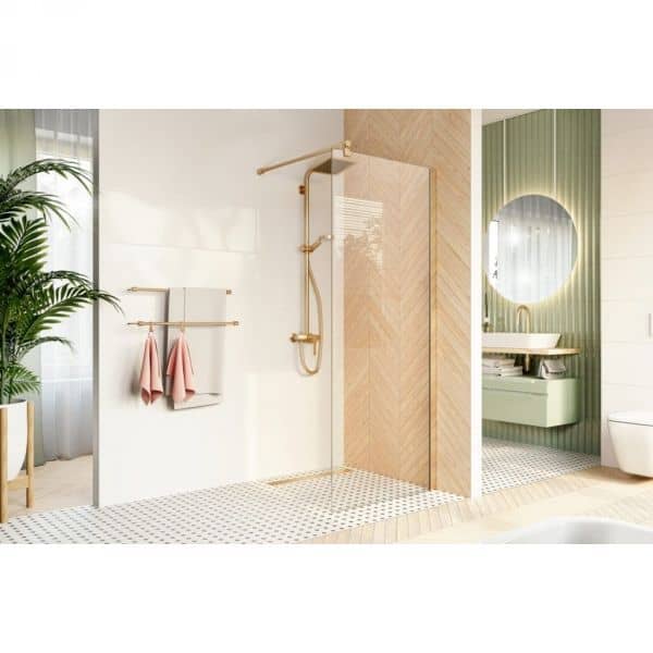 Alternative view of PARAVAN AMANSI PROZIRNO STAKLO GOLD PROFIL