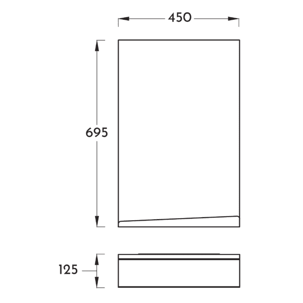 Alternative view of KUPAONSKI ORMARIĆ NEON 45 0971 - GORNJI DIO S OGLEDALOM I ETAŽEROM