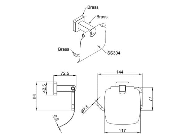 Alternative view of DRŽAČ WC PAPIRA LINNI FANTASY SA POKLOPCEM