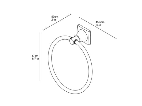 Alternative view of DRŽAČ RUČNIKA LINNI CLASSIC OKRUGLI