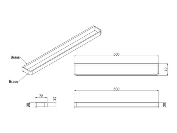 Alternative view of DRŽAČ RUČNIKA LINNI ELEGANCE 50 CM