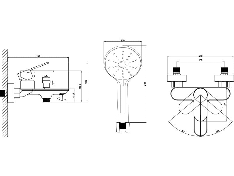 MIJEŠALICA TEMZA 001 BLACK ZA KADU - Slika 2