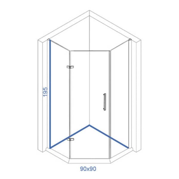 TUŠ KABINA IDEAL 9001 LINNI - tehnicki