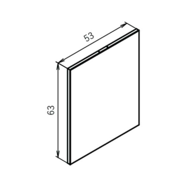 KUPAONSKI ORMARIC LOVA 60 SET NAVARO DONJI DIO S UMIVAONIKOM I GORNJI DIO tehnicki crtez gornji dio