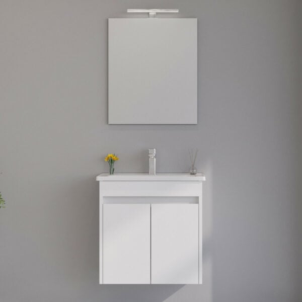 KUPAONSKI ORMARIĆ LOVA 60 SET BIJELA MATT - DONJI DIO S UMIVAONIKOM I GORNJI DIO