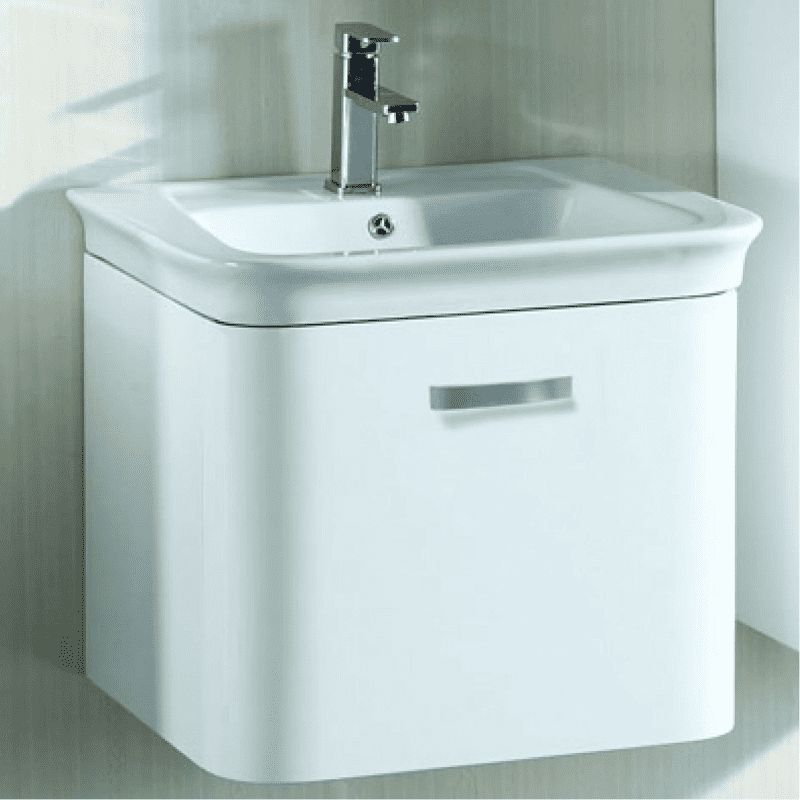 KUPAONSKI ORMARIĆ LUXOR 60 F DRVO - DONJI DIO S BIJELIM UMIVAONIKOM