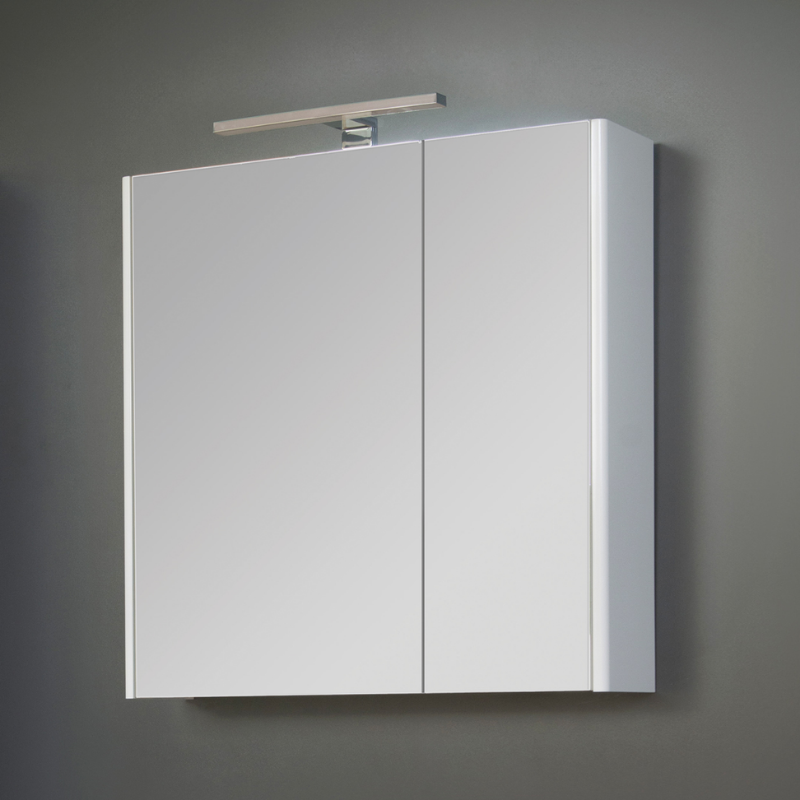 KUPAONSKI ORMARIĆ SHARP WHITE 65 - GORNJI DIO S OGLEDALOM I LED LAMPOM S PREKIDAČEM