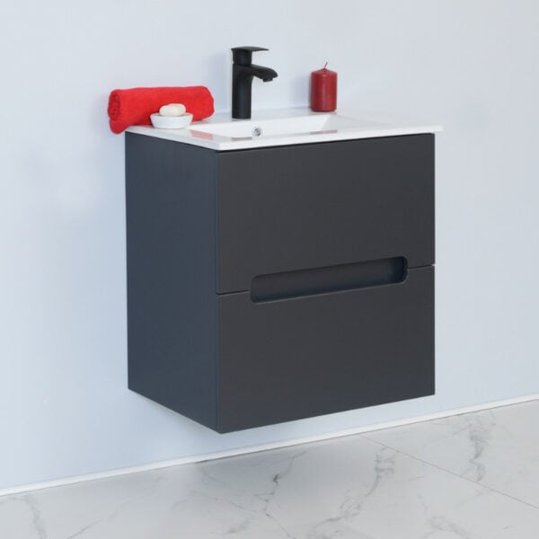 KUPAONSKI ORMARIĆ STELLA SIVA MATT 60 - DONJI DIO S UMIVAONIKOM