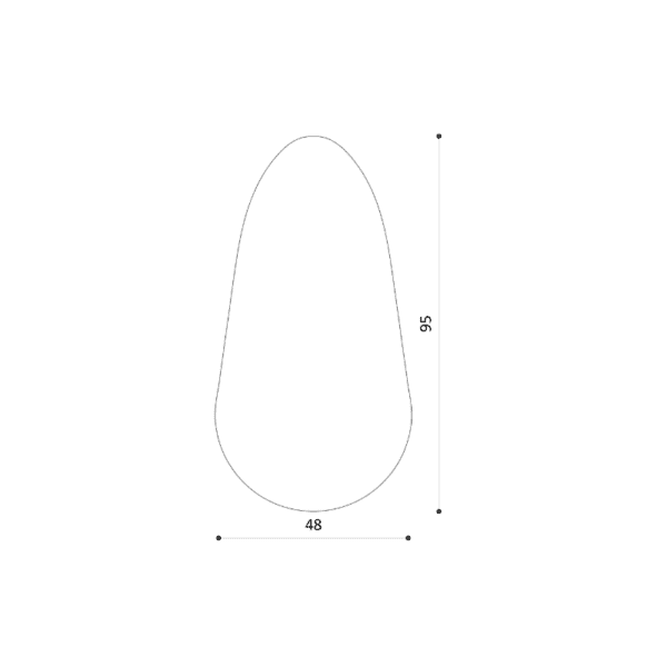 Alternative view of EGG LED OGLEDALO 500X950