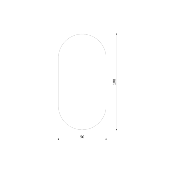 Alternative view of TREND LED OGLEDALO 500X1000