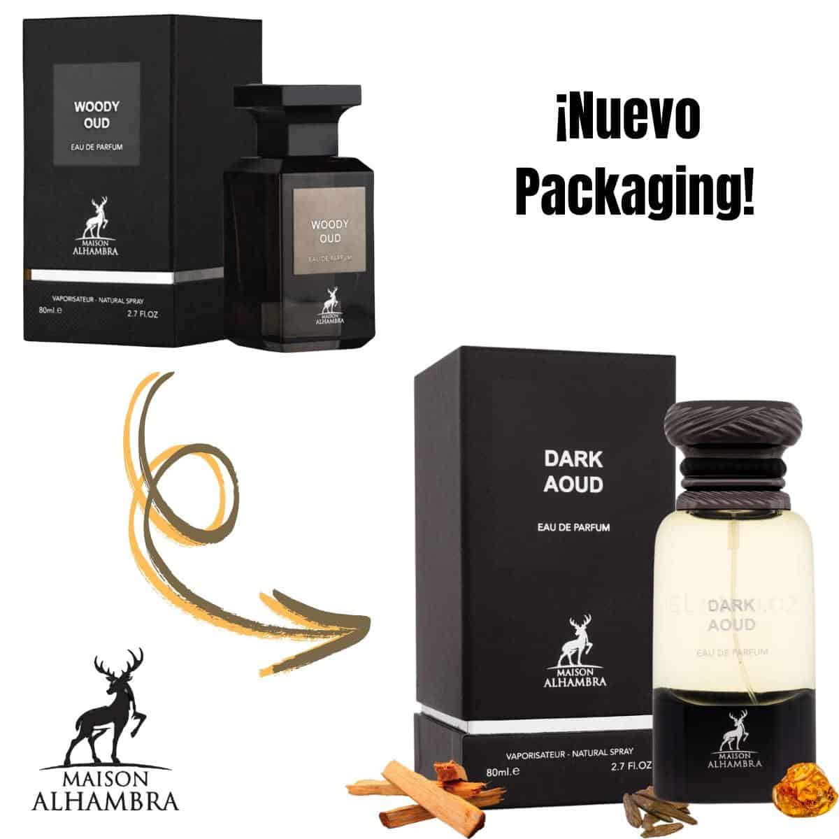 Dark Oud (Antes Woody Oud) - Maison Alhambra - EDP 80ml
