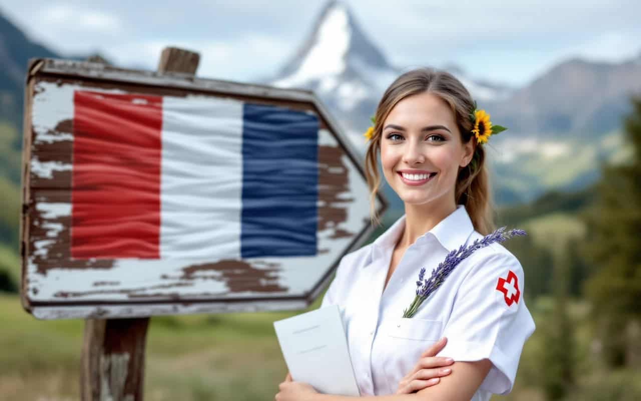 Caregiver at the France Switzerland border