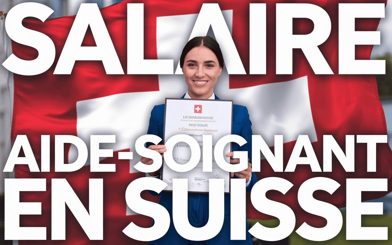 Aide-soignant diplômé en Suisse avec le drapeau suisse