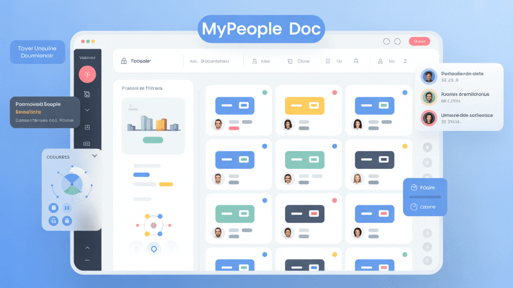 Interface mypeople doc sur écran d'ordinateur