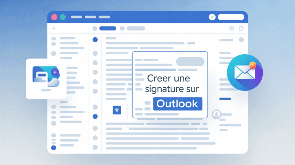 comment créer une signature sur outlook fenêtre signature sur écran
