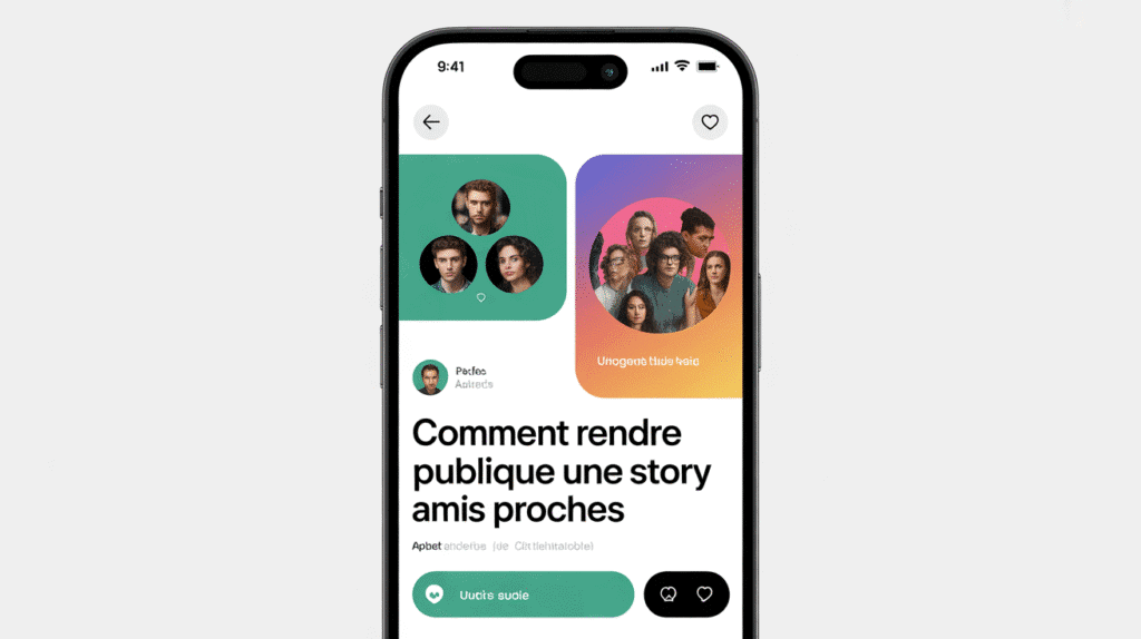 Comment mettre une story amis proche en public illustration smartphone audience