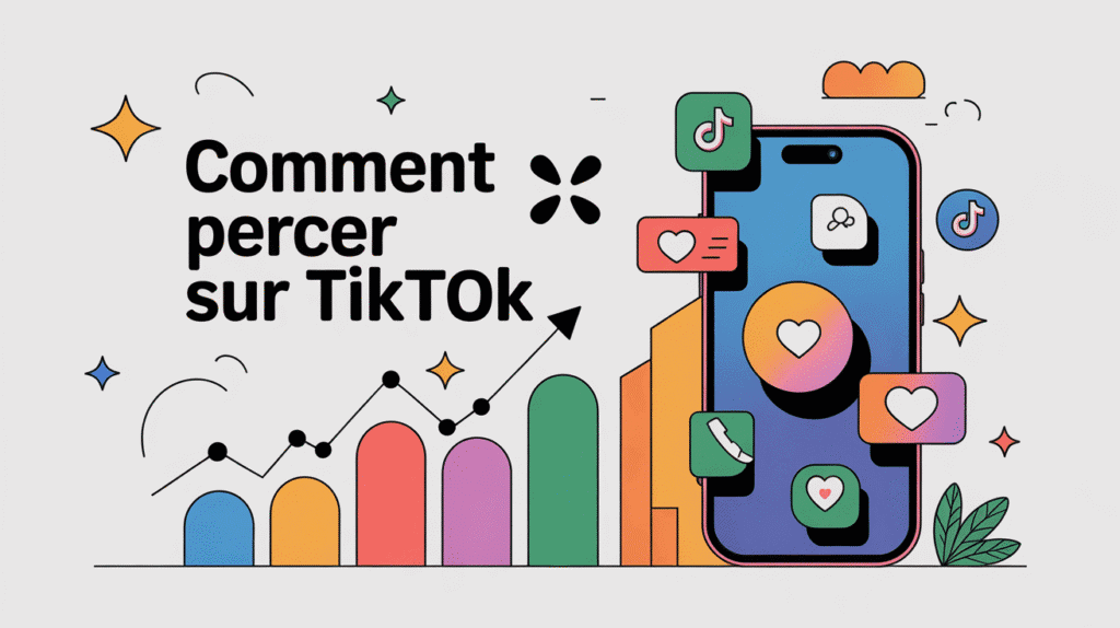 Comment percer sur TikTok image smartphone réseaux sociaux engagement