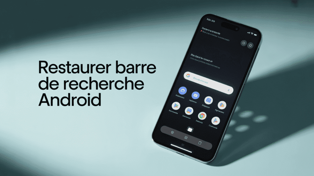 comment remettre la barre de recherche google sur mon portable android