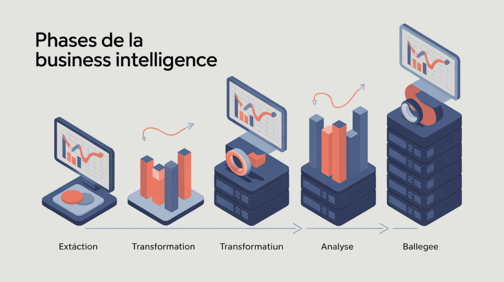 Business intelligence phases visualisation étapes processus