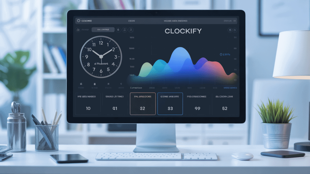interface clockify application suivi du temps