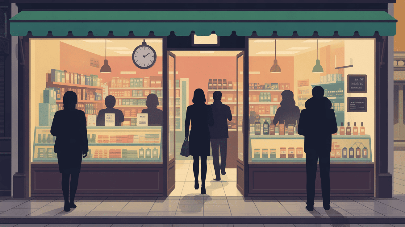 convenience store convenience store scene rue urbaine
