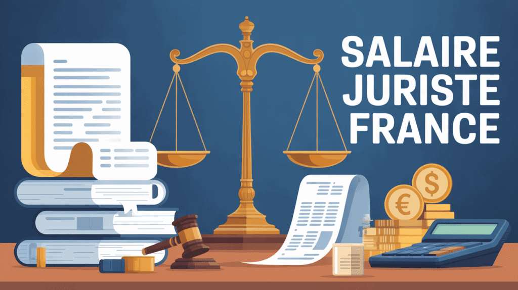 juriste salaire illustration balance euros