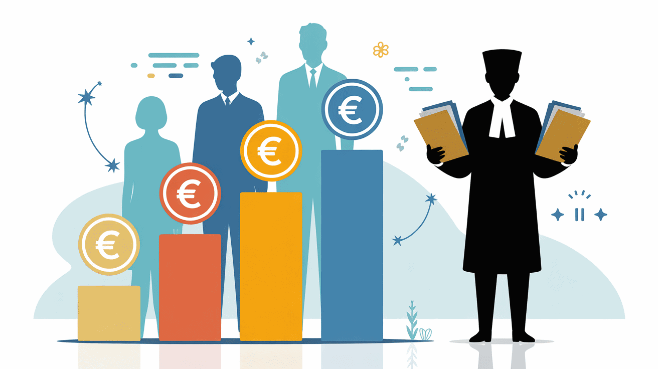 juriste salaire graphique barres niveaux