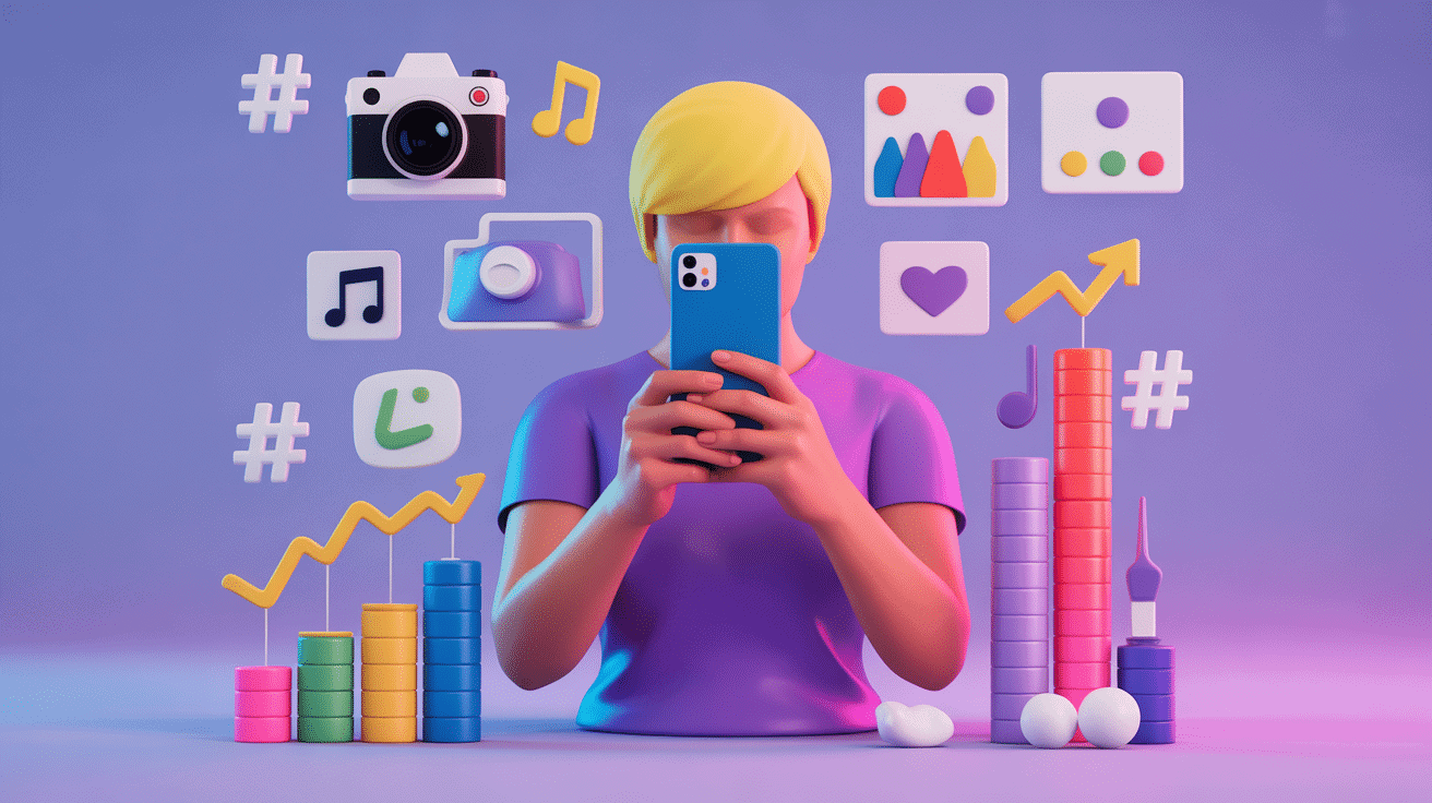 Créer contenu pour abonnés TikTok gratuit smartphone et hashtags