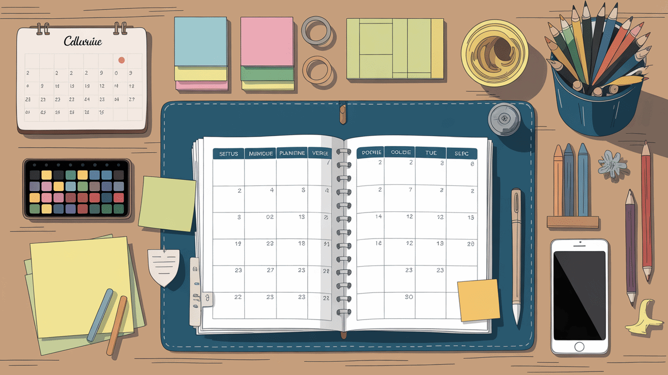 Organisation montage feed Instagram bureau et outils planification