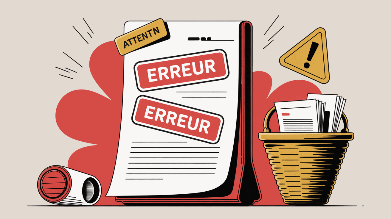 erreurs procès verbal d'assemblée générale document froissé