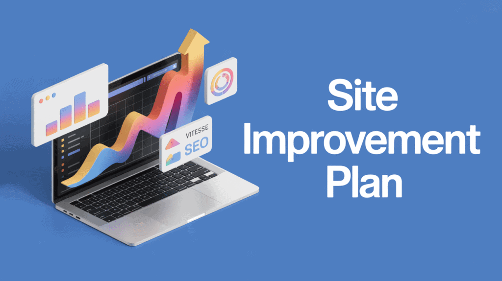 Illustration site improvement plan ordinateur portable SEO