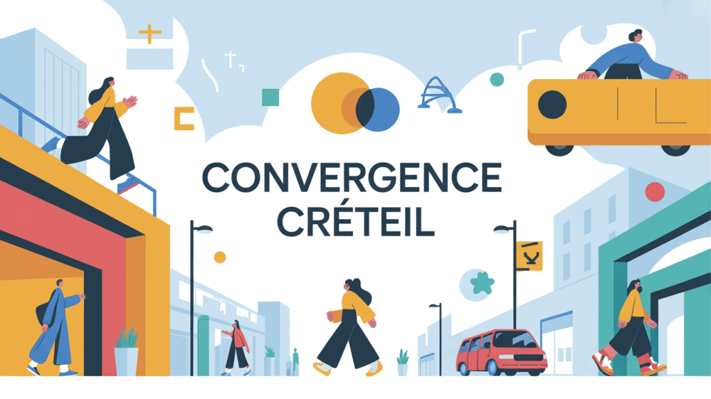 illustration centre commercial convergence créteil urbain