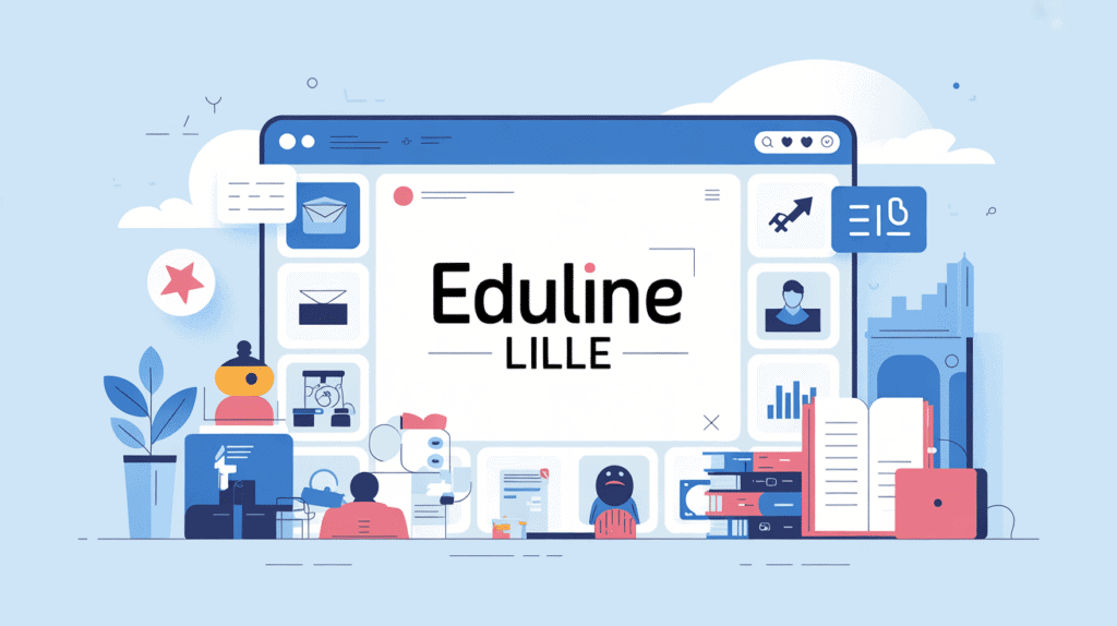 Accueil portail Eduline Lille interface moderne