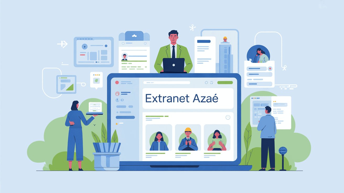 illustration portail extranet azae sur ordinateur