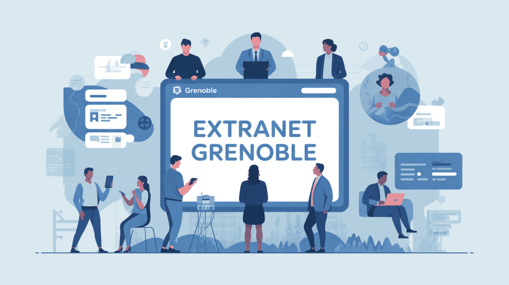 Illustration d'un extranet Grenoble et profils divers autour d'un portail