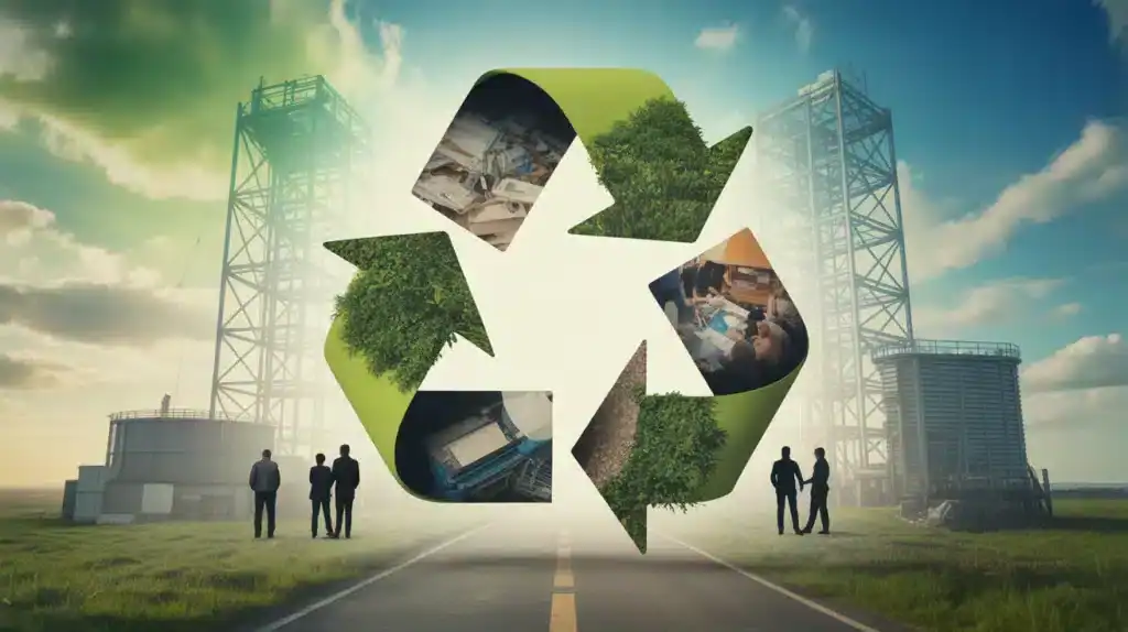 Illustration vectorielle Environmental Services Association gestion déchets Royaume-Uni