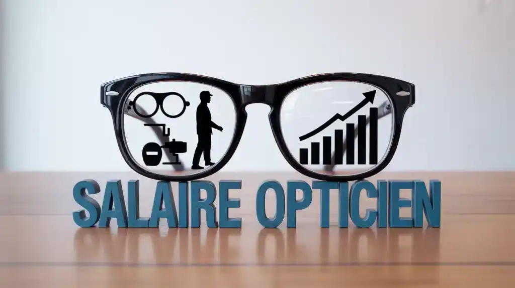 Illustration vectorielle secteur optique salaire opticien